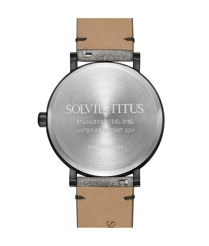 Solvil et Titus (โซวิล เอ ติตัส) นาฬิกาผู้ชาย Classicist มัลติฟังก์ชัน ระบบควอตซ์ สายหนัง (W06-03222-004)