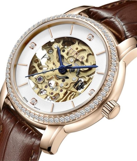 Solvil et Titus (โซวิล เอ ติตัส) นาฬิกาผู้หญิง Exquisite 3 เข็ม ระบบออโตเมติก สายหนัง (W06-03232-002)