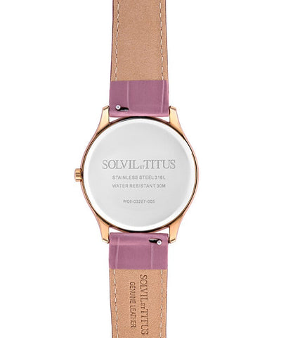 Solvil et Titus (โซวิล เอ ติตัส) นาฬิกาผู้หญิง Classicist มัลติฟังชัน ระบบควอตซ์ สายหนัง (W06-03257-005)