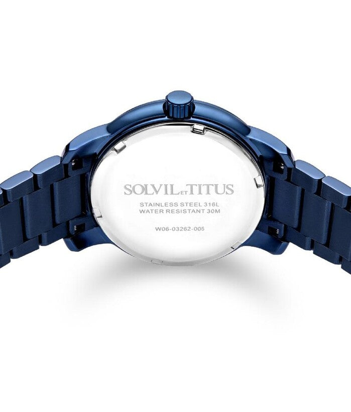 [Online Exclusive] Solvil et Titus (โซวิล เอ ติตัส) นาฬิกาผู้หญิง Devot มัลติฟังก์ชัน ระบบควอตซ์ สายสแตนเสลสตีล (W06-03262-005)