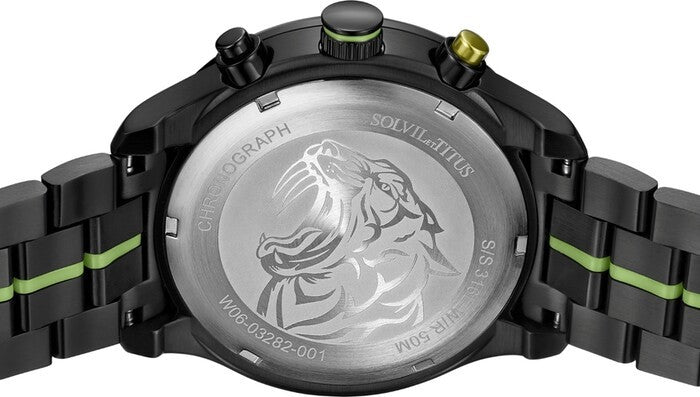 Solvil et Titus (โซวิล เอ ติตัส) นาฬิกาผู้ชาย รุ่น Saber โครโนกราฟ ระบบควอตซ์ สายสแตนเสลสตีล (W06-03282-001)