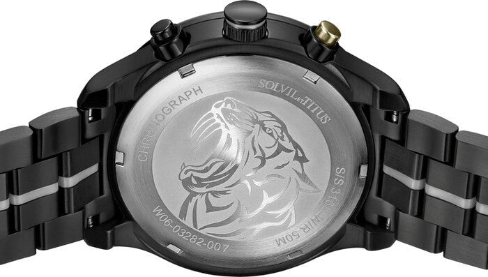 Solvil et Titus (โซวิล เอ ติตัส) นาฬิกาผู้ชาย รุ่น Saber โครโนกราฟ ระบบควอตซ์ สายสแตนเสลสตีล (W06-03282-007)