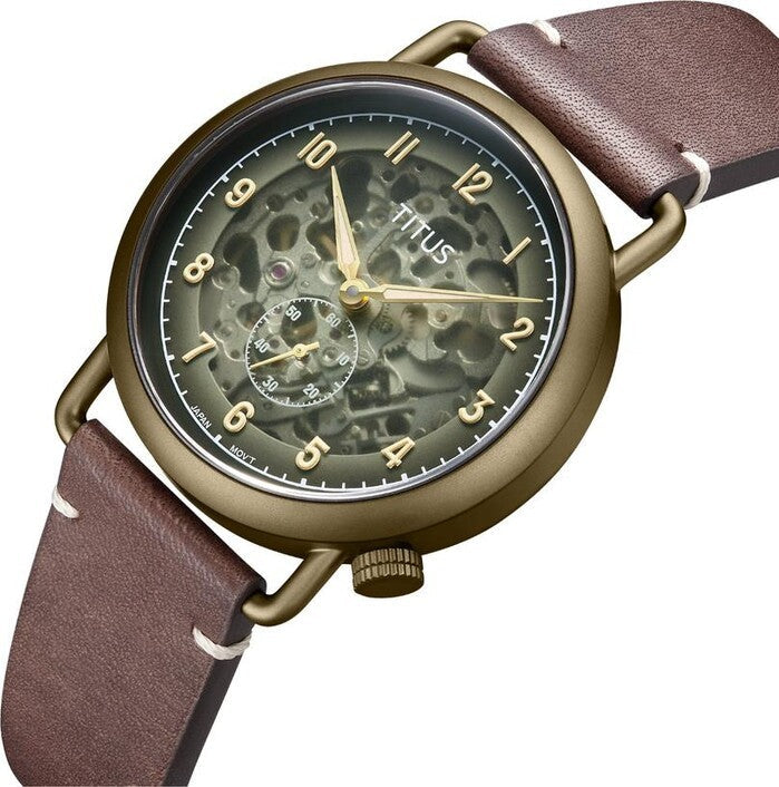 Solvil et Titus (โซวิล เอ ติตัส) นาฬิกาผู้ชาย Exquisite 3 เข็ม ระบบออโตเมติก สายหนัง (W06-03299-003)