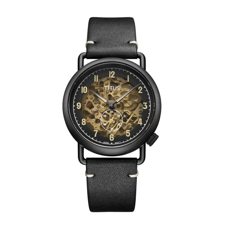 Solvil et Titus (โซวิล เอ ติตัส) นาฬิกาผู้ชาย Exquisite 3 เข็ม ระบบออโตเมติก สายหนัง (W06-03299-005)