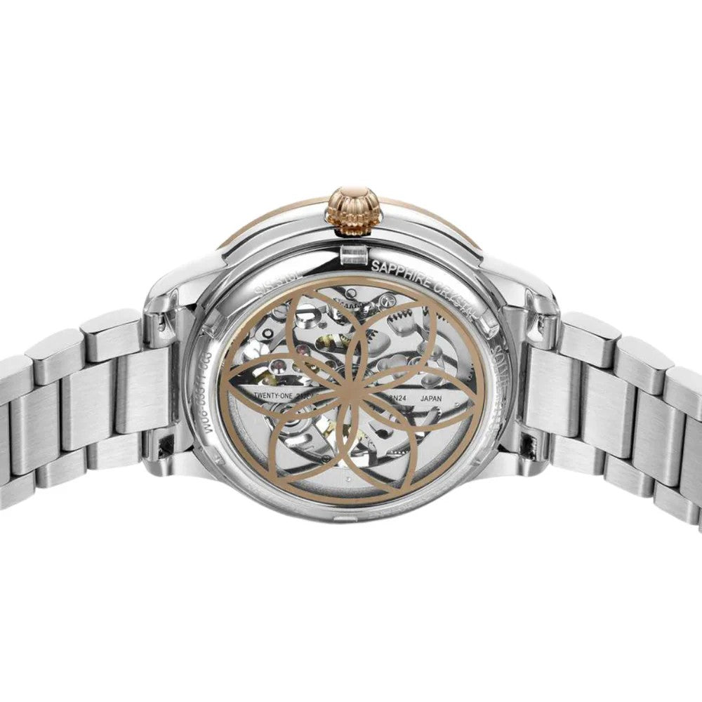 Solvil et Titus (โซวิล เอ ติตัส) นาฬิกาผู้หญิง Classic Skeleton ระบบออโตเมติก สายสเตนเลสสตีล ขนาดตัวเรือน 34 มม. (W06-03311-003)