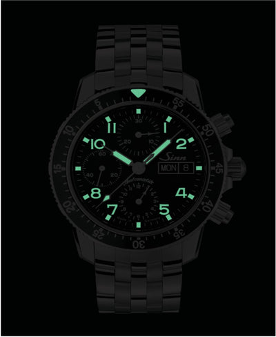 Sinn (ซินน์) นาฬิกา Pilot โครโนกราฟ รุ่น 103 St Sa สายหนังสีดำ ขนาดตัวเรือน 41 มม. (103 St Sa)