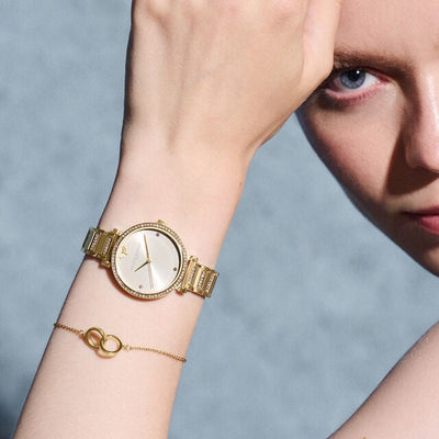 Olivia Burton (โอลิเวีย เบอร์ตัน) นาฬิกาผู้หญิง Belgrave ระบบควอตซ์ สายสเตนเลสสตีล ขนาดตัวเรือน 32 มม.
