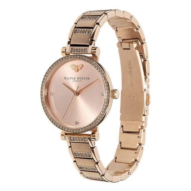 Olivia Burton (โอลิเวีย เบอร์ตัน) นาฬิกาผู้หญิง Belgrave ระบบควอตซ์ สายสเตนเลสสตีล ขนาดตัวเรือน 32 มม.