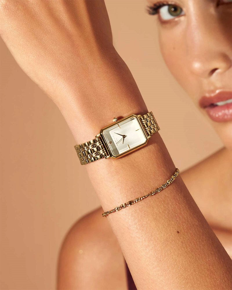 Rosefield (โรสฟิลด์) นาฬิกาผู้หญิง รุ่น Octagon Gold Gift Set หน้าปัด 22x35 มม.