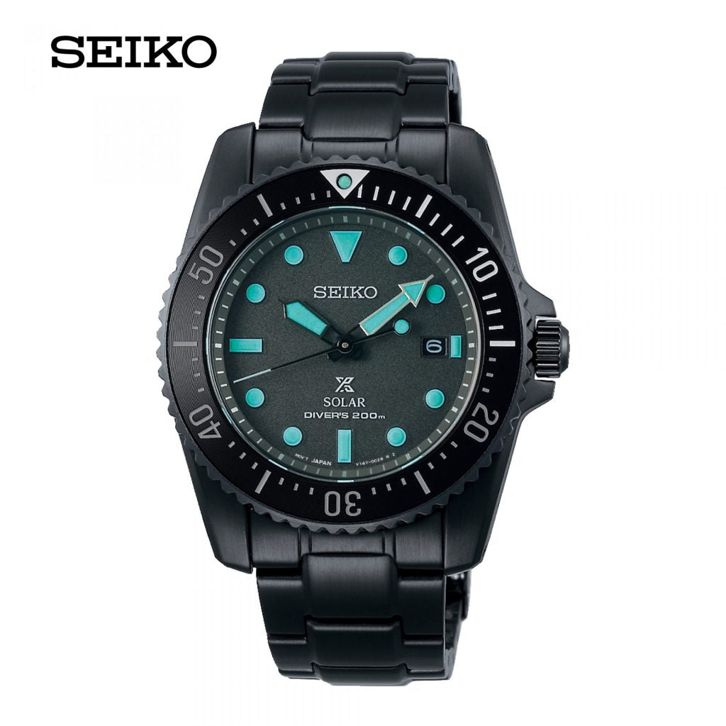 Seiko (ไซโก) นาฬิกาผู้ชาย รุ่น Prospex Black Series Night Vision Limited Edition SNE587P ระบบโซลาร์ ขนาดตัวเรือน 38.5 มม.