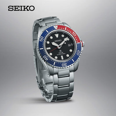 Seiko (ไซโก) นาฬิกาผู้ชาย รุ่น Prospex Solar Divers ระบบโซลาร์ ขนาดตัวเรือน 42.8 มม.