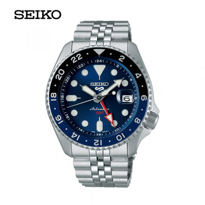Seiko (ไซโก) นาฬิกาผู้ชาย รุ่น New Seiko 5 Sports Automatic G.M.T SSK001K SSK003K SSK005K ระบบอัตโนมัติ ขนาดตัวเรือน 42.5 มม.