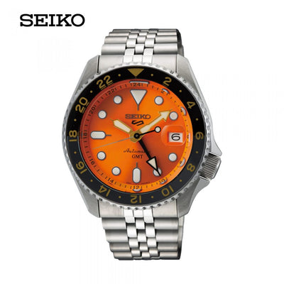 Seiko (ไซโก) นาฬิกาผู้ชาย รุ่น New Seiko 5 Sports Automatic G.M.T SSK001K SSK003K SSK005K ระบบอัตโนมัติ ขนาดตัวเรือน 42.5 มม.