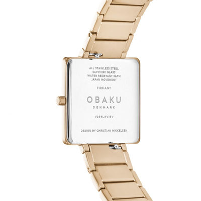 Obaku (โอบากุ) นาฬิกาผู้หญิง รุ่น Firkant ขนาดตัวเรือน 28 มม. (V259LXVISV)