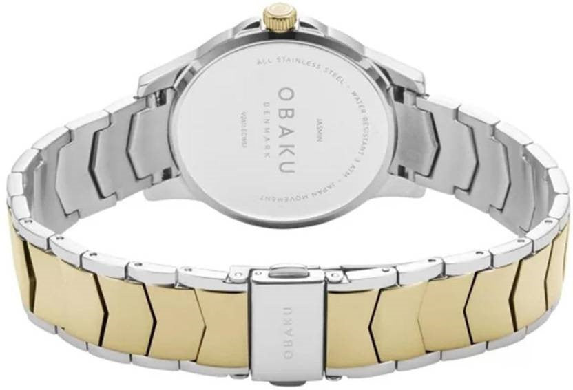 Obaku (โอบากุ) นาฬิกาผู้หญิง Jasmin ระบบควอตซ์ สายสแตนเลสสตีล ขนาดตัวเรือน 36 มม. (V261LECWSF)