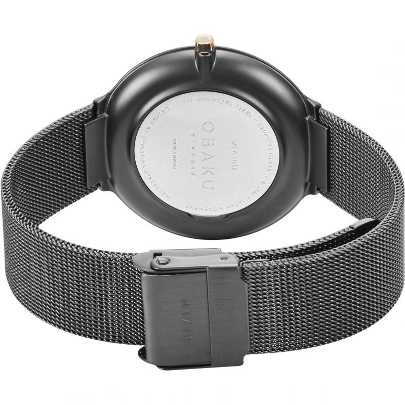 Obaku (โอบากุ) นาฬิกาผู้หญิง Satin Lille ระบบควอตซ์ สายถักสแตนเลสสตีล ขนาดตัวเรือน 36 มม. (V269LXMWMB)