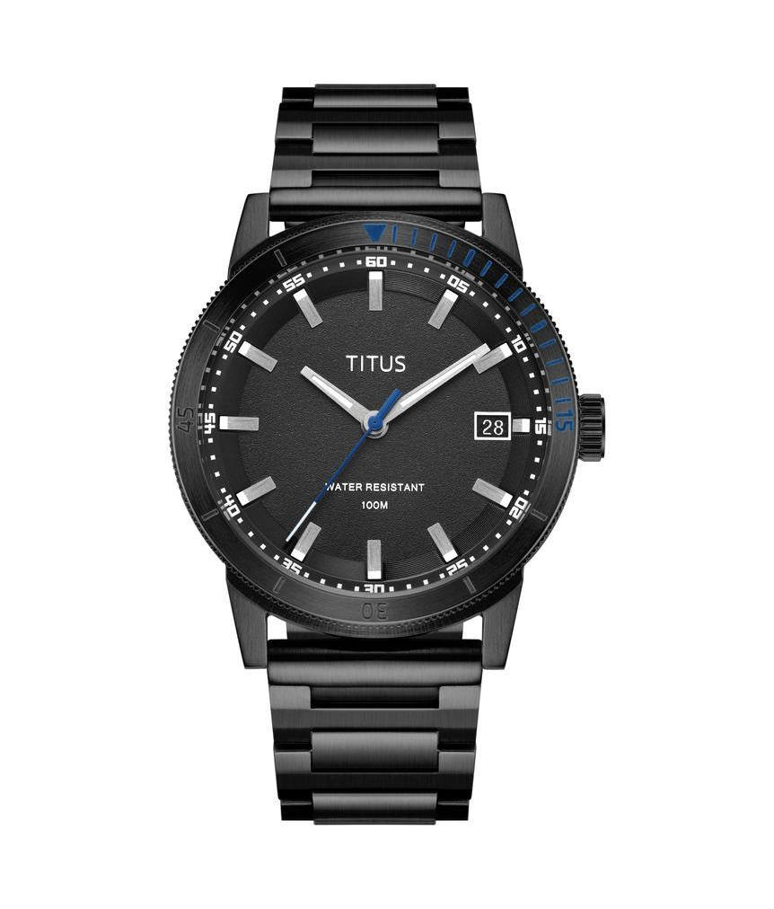 Solvil et Titus (โซวิล เอ ติตัส) นาฬิกาผู้ชาย Nordic Tale 3 เข็ม วันที่ ระบบควอตซ์ สายสแตนเสลสตีล (W06-03196-003)